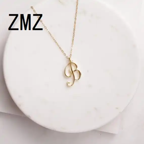 pendant lovely letter b text necklace gift for mom/girlfriend