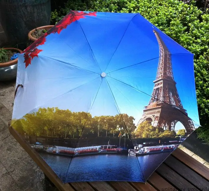2015 hot sale oil painting umbrella Eiffel tower patten UV anti three folding good quality umbrella
2015 hot sale oil painting umbrella Eiffel tower patten UV anti three folding good quality umbrella