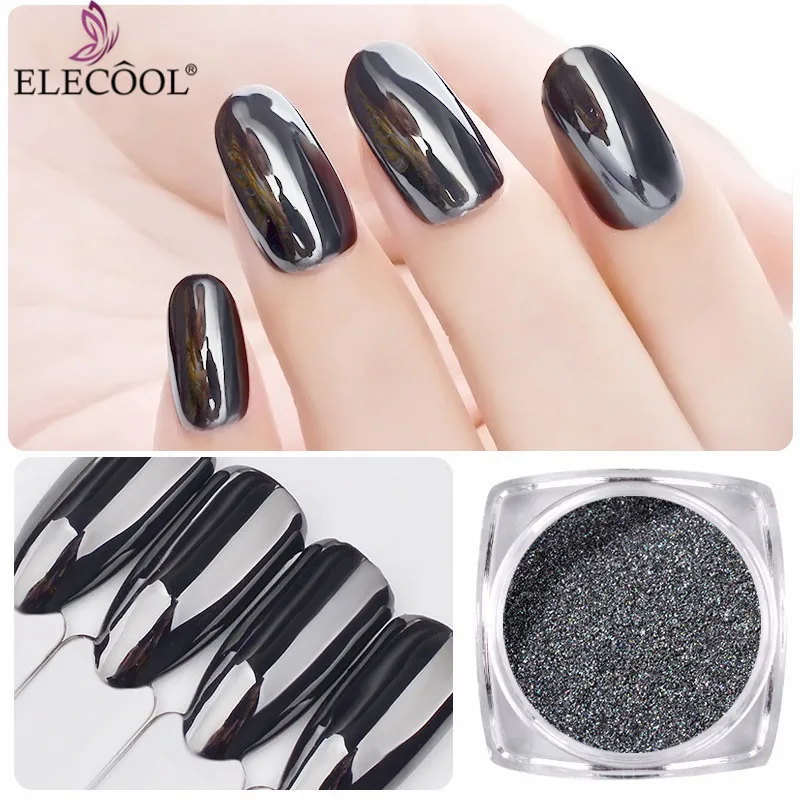 ELECOOL 1g Black Mirror Nail Glitter Powder Chrome Pigment Dust Paillettes Gun Metal Dazzling Shining Nail Art Decor TSLM1
ELECOOL 1g Black Mirror Nail Glitter Powder Chrome Pigment Dust Paillettes Gun Metal Dazzling Shining Nail Art Decor TSLM1