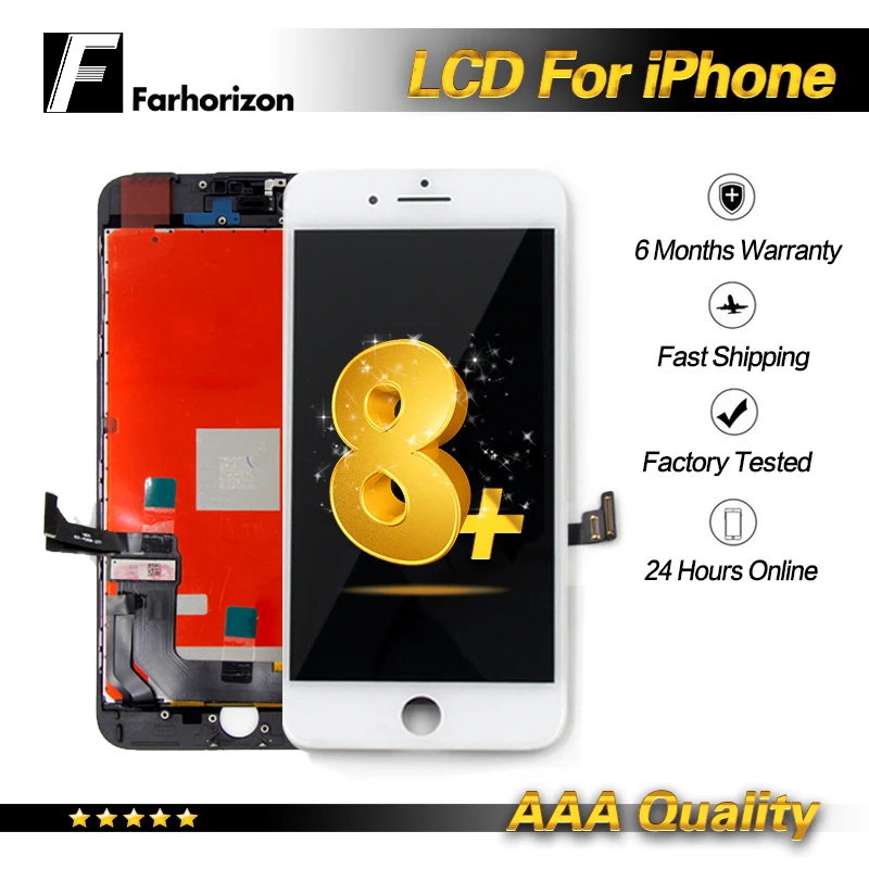 20 шт./лот для 8 Plus LCD Замена класса AAA сенсорный дигитайзер полная сборка iPhone ЖК