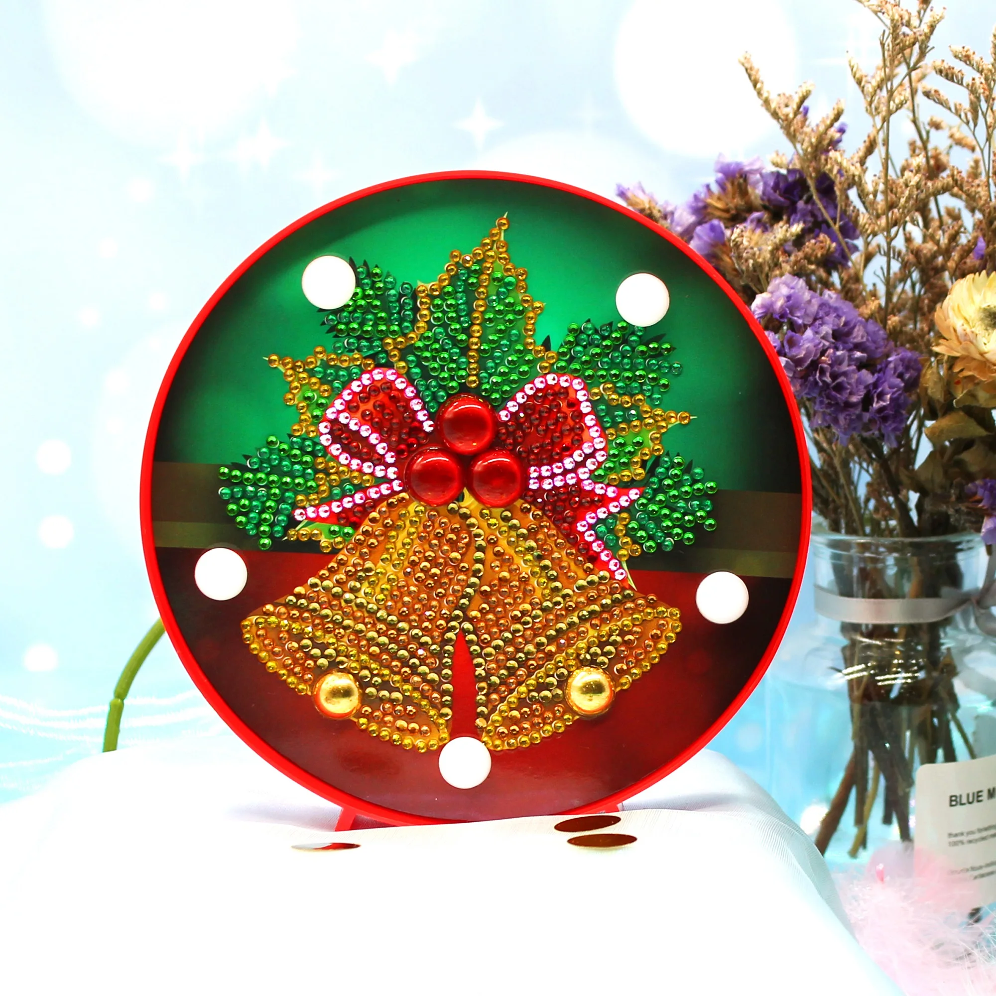 Mini Diy Diamond Painting Bell Snowman Led Light Embroidery Kits With Frame Crystal Beads Round Circle Small Gift ZXD047
Mini Diy Diamond Painting Bell Snowman Led Light Embroidery Kits With Frame Crystal Beads Round Circle Small Gift ZXD047