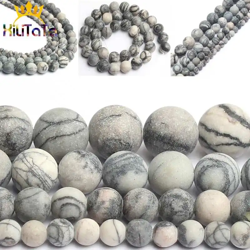 Natural Spider Web Jaspers Stone Beads Matte Round Loose Spacer Beads 15'' 6/8/10mm For Jewelry Making DIY Bracelets Necklaces
Natural Spider Web Jaspers Stone Beads Matte Round Loose Spacer Beads 15'' 6/8/10mm For Jewelry Making DIY Bracelets Necklaces