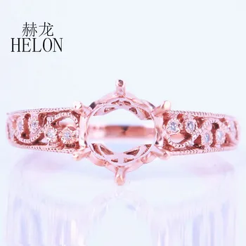 HELON 7.5-8mm Round Solid 14k White Gold Art Vintage Style Natural Diamond Engagement Wedding Semi Mount Women's Jewelry Ring
HELON 7.5-8mm Round Solid 14k White Gold Art Vintage Style Natural Diamond Engagement Wedding Semi Mount Women's Jewelry Ring