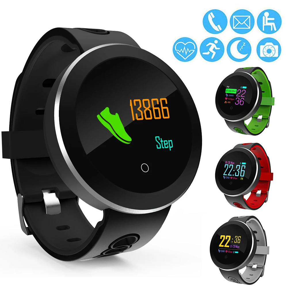

Q8 Pro Smartwatch Fitness Tracker Tempered Glass Smart Watch IP68 Waterproof Heart Rate Monitor Smart Bracelet