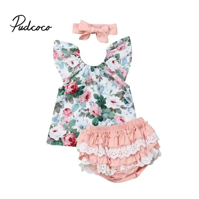 2019 Brand Infant Newborn Baby Girls Short Sleeve T-shirt Floral Print + Multi-layer Shorts Summer +Headband Outfit Girls Set
2019 Brand Infant Newborn Baby Girls Short Sleeve T-shirt Floral Print + Multi-layer Shorts Summer +Headband Outfit Girls Set
