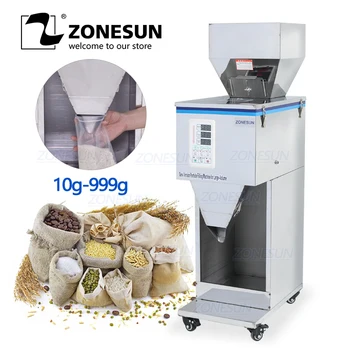 ZONESUN Food Racking Machine Granular Powder Materials Weighing Packing Machine Filling Machine 10-999g For Seeds Coffee Bean
ZONESUN Food Racking Machine Granular Powder Materials Weighing Packing Machine Filling Machine 10-999g For Seeds Coffee Bean