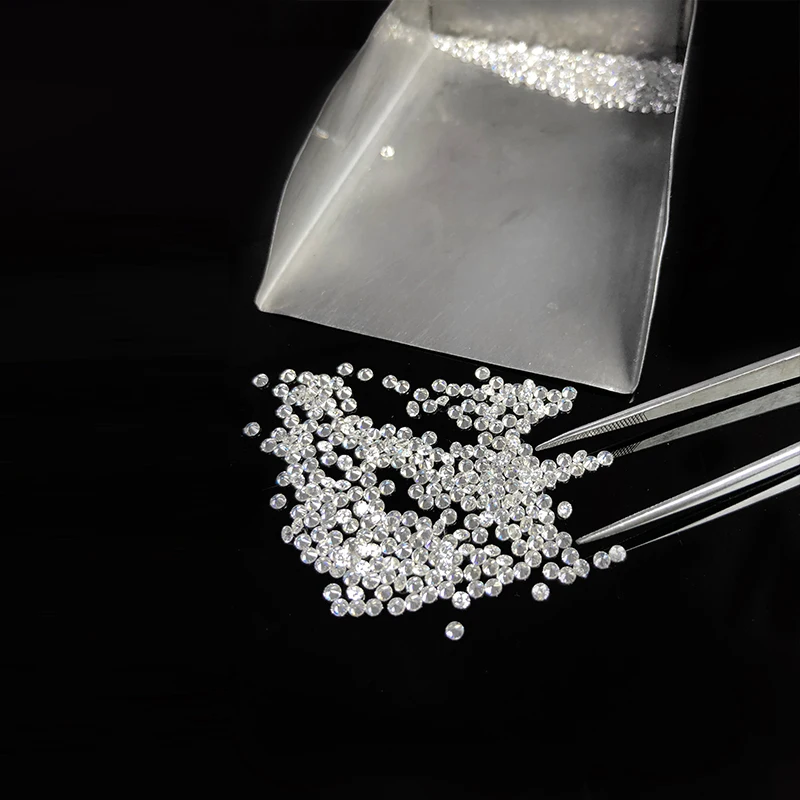 white color 0.8 1.25mm 1.75mm small size synthetic moissanite round shape loose stone made by SIC
white color 0.8 1.25mm 1.75mm small size synthetic moissanite round shape loose stone made by SIC