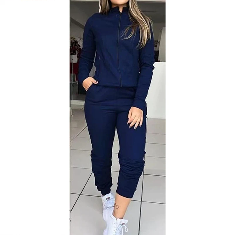 Women's Autumn Solid Color Long Sleeve Sportswear Two-piece Set Femme Casual Tops And Pants Zipper Tracksuit Outfits SJ3615E
Women's Autumn Solid Color Long Sleeve Sportswear Two-piece Set Femme Casual Tops And Pants Zipper Tracksuit Outfits SJ3615E