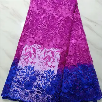 Rose red/blue nigerian lace fabric 2019 Hot sale african tulle lace fabric with beads embroidery lace fabric for dress 5yards
Rose red/blue nigerian lace fabric 2019 Hot sale african tulle lace fabric with beads embroidery lace fabric for dress 5yards
