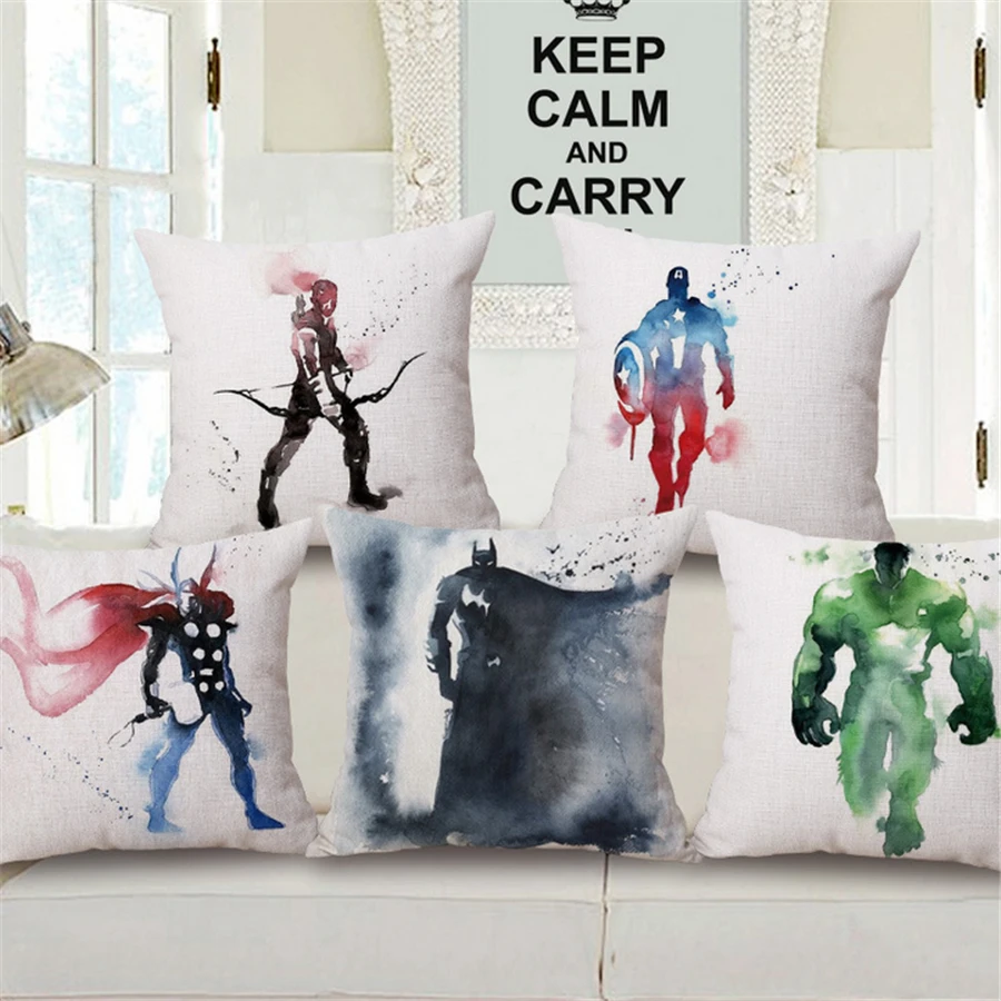 Nordic The Avengers Superhero Square Cotton Linen Pouf Cushion For Sofa Office Chair Car Home Decor Throw Pillow Decorative d266
Nordic The Avengers Superhero Square Cotton Linen Pouf Cushion For Sofa Office Chair Car Home Decor Throw Pillow Decorative d266