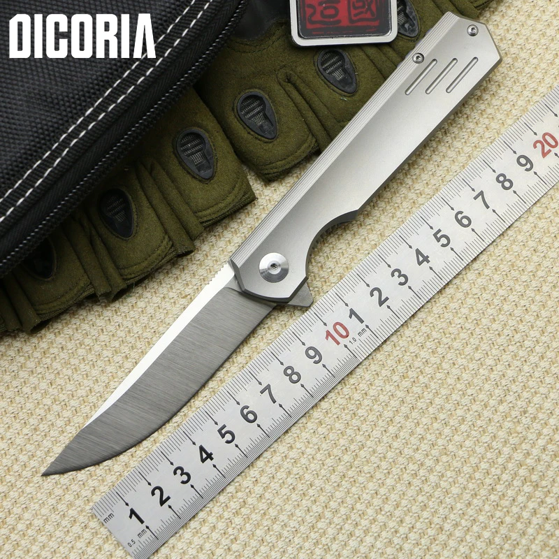 Фото Складной нож DICORIA # SR106S M390 титановая ручка карманный для кемпинга охоты выживания