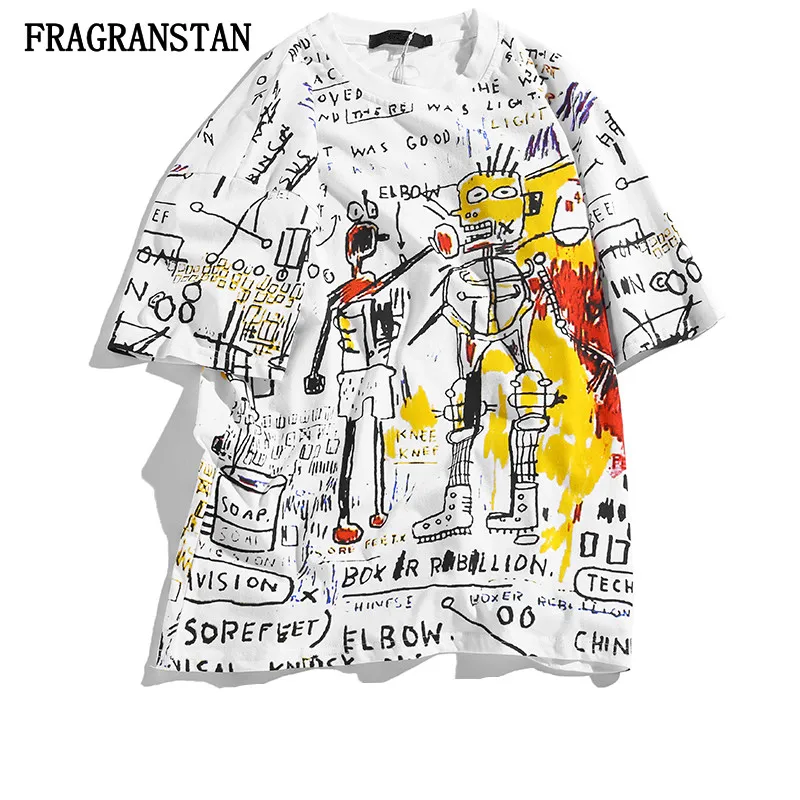 Ladies 2019 Spring Summer New White Short Sleeve T-Shirt Female Fashion Cartoon Graffiti Print Tops Women O-Neck Loose Tees Q388
Ladies 2019 Spring Summer New White Short Sleeve T-Shirt Female Fashion Cartoon Graffiti Print Tops Women O-Neck Loose Tees Q388