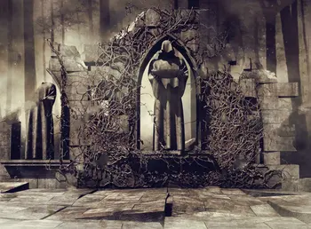 Ruined gothic temple monk statue forest backdrop Vinyl cloth High quality Computer print wall background
Ruined gothic temple monk statue forest backdrop Vinyl cloth High quality Computer print wall background