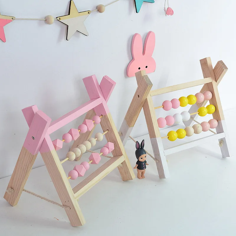 New Nordic Style Natural Wooden Abacus With beads Craft Baby Early Learning Educational Toys Scandinavian Style Baby Room Decor
New Nordic Style Natural Wooden Abacus With beads Craft Baby Early Learning Educational Toys Scandinavian Style Baby Room Decor