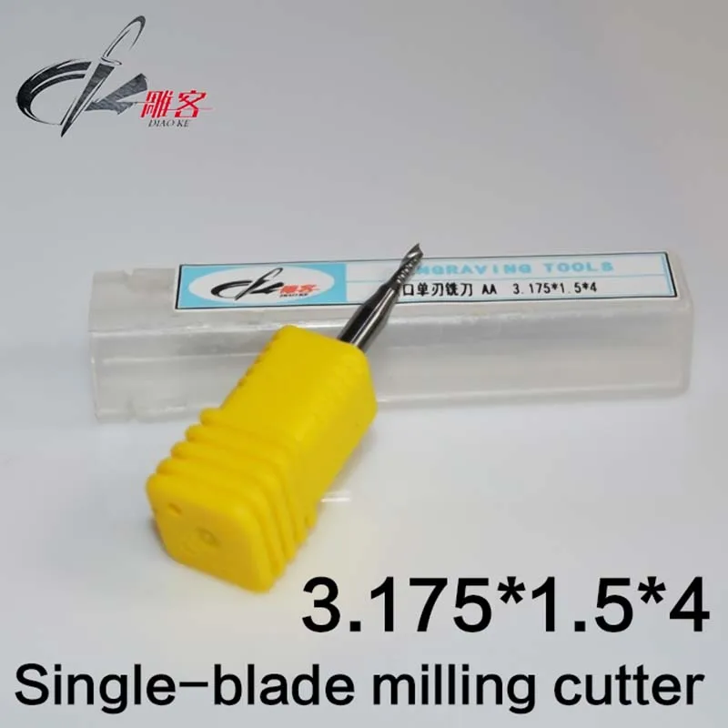 1pcs 3.175*1.5*4 Single edge milling cutter One Flute Spiral End Mill Cutter Tungsten Carbide Tools Wood Engraving Bits
1pcs 3.175*1.5*4 Single edge milling cutter One Flute Spiral End Mill Cutter Tungsten Carbide Tools Wood Engraving Bits