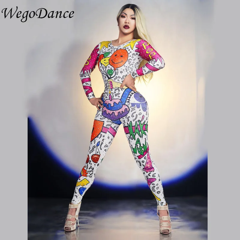 Women Clothing Cartoon Doodle Jumpsuit Outfit Singer Performance Party Wear Dance Stage Costume Bodysuit Prom Show Leggings
Women Clothing Cartoon Doodle Jumpsuit Outfit Singer Performance Party Wear Dance Stage Costume Bodysuit Prom Show Leggings
