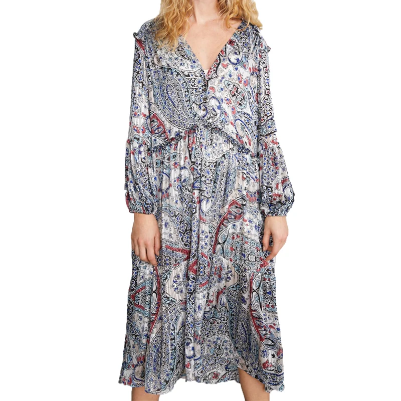 New summer dress 2019 casual long dress loose women dress long sleeve dress printing womens clothing
New summer dress 2019 casual long dress loose women dress long sleeve dress printing womens clothing
