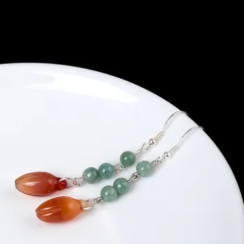 Natural Jade Earrings For Women Beautiful Literary Magnolia Flower Long Earrings Fashion Trendy Jewelry Oorbellen
Natural Jade Earrings For Women Beautiful Literary Magnolia Flower Long Earrings Fashion Trendy Jewelry Oorbellen