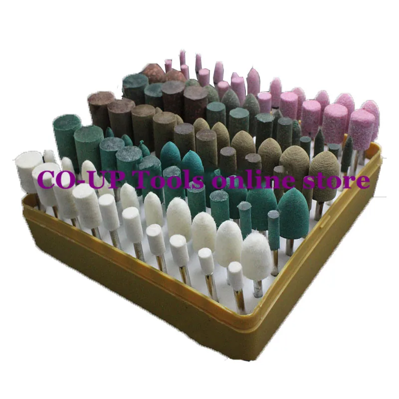 100pcs/set 4 different Assorted Mounted Point Stone Rubber Grinding Head Wheel Dremel Drill Rotary Wool Felt Mounted Point
100pcs/set 4 different Assorted Mounted Point Stone Rubber Grinding Head Wheel Dremel Drill Rotary Wool Felt Mounted Point