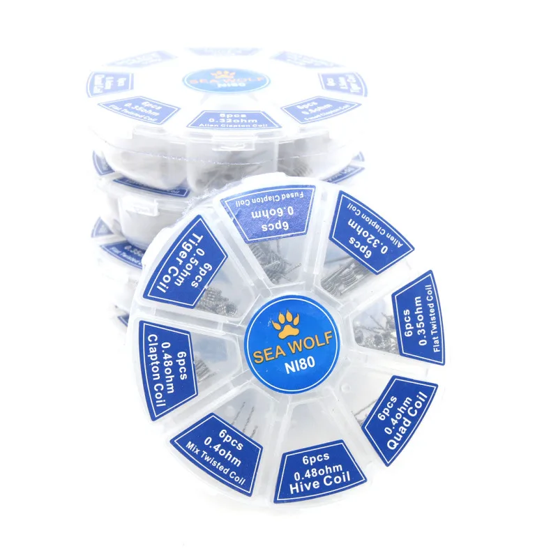 8 in 1 fancy racing grade diy atomizer heating wire SEA WOLF heating wire electronic cigarette finished silk ni80
8 in 1 fancy racing grade diy atomizer heating wire SEA WOLF heating wire electronic cigarette finished silk ni80