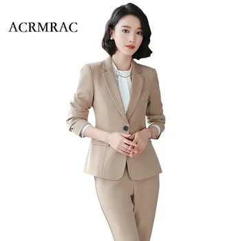 ACRMRAC Women Long sleeves Solid color fashion temperament Slim Single Button OL Formal Pant Suits business attire
ACRMRAC Women Long sleeves Solid color fashion temperament Slim Single Button OL Formal Pant Suits business attire