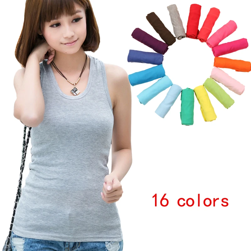 2019 Summer Sexy Soft Tank Tops Women Shirts Vest Candy Color Cotton T-Shirts Sleeveless O-Neck Ladies Slim Clothes Femme
2019 Summer Sexy Soft Tank Tops Women Shirts Vest Candy Color Cotton T-Shirts Sleeveless O-Neck Ladies Slim Clothes Femme