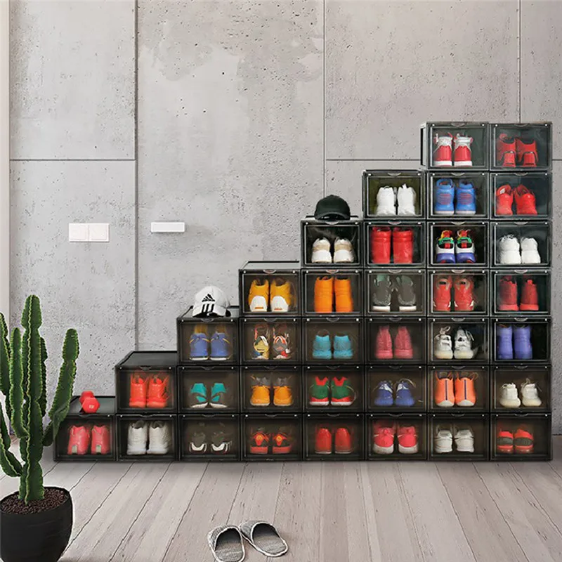Creative Foldable Shoes Boxes Flip Cover Design Multifunctional Dust-proof Sealing Cabinet Storage Boxes Combinable Organization
Creative Foldable Shoes Boxes Flip Cover Design Multifunctional Dust-proof Sealing Cabinet Storage Boxes Combinable Organization