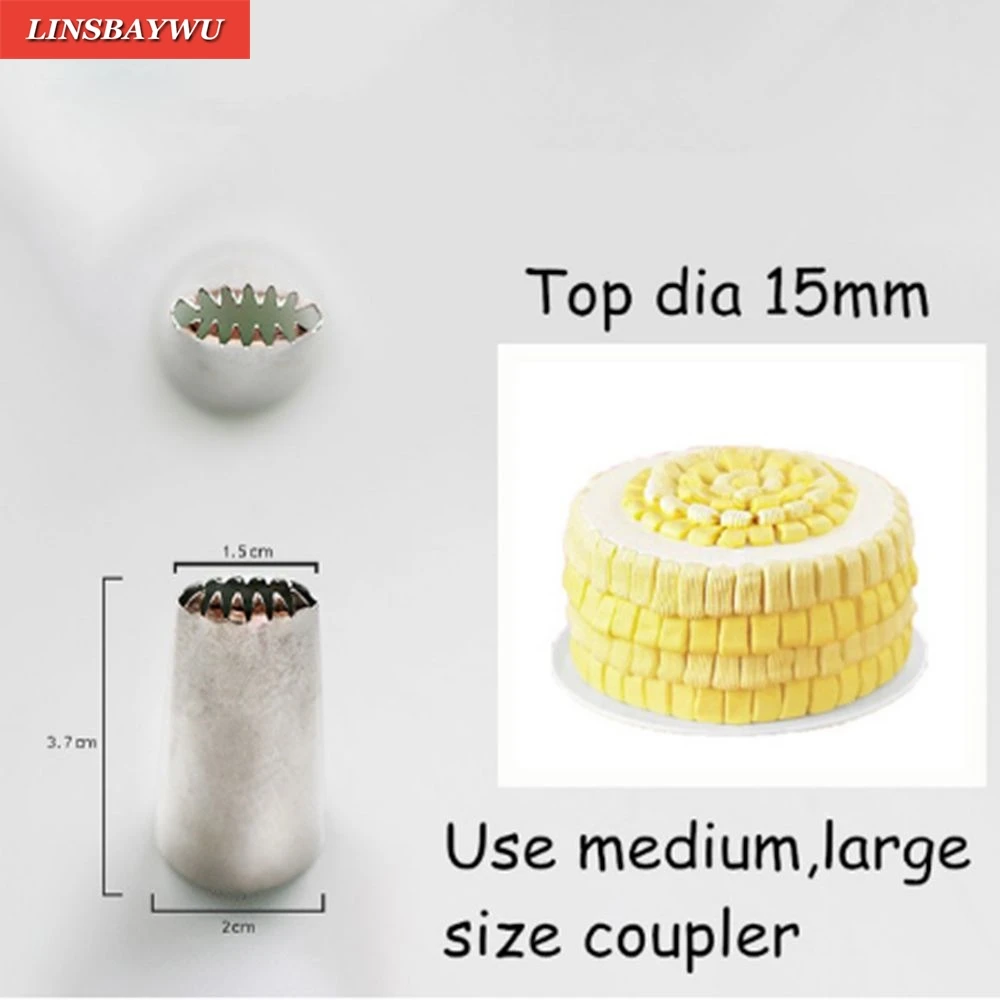 Stainless Steel Pastry Cream Nozzle Decorating Tip Icing Nozzle Cake & Baking Tools for Cake Fondant Decorating Nozzle Bakeware
Stainless Steel Pastry Cream Nozzle Decorating Tip Icing Nozzle Cake & Baking Tools for Cake Fondant Decorating Nozzle Bakeware