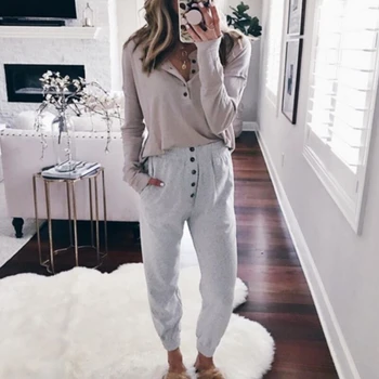 Womens Sweat Pant Casual Loose Trousers For Women High Waist Button Haren Pants Grey Womens Comfortable Cotton Pant
Womens Sweat Pant Casual Loose Trousers For Women High Waist Button Haren Pants Grey Womens Comfortable Cotton Pant