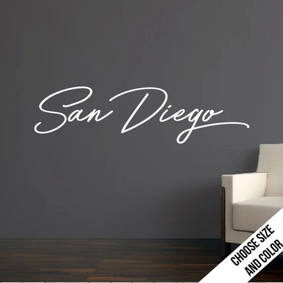 San Diego Wall Sticker, Customizable Vinyl Decal, Car Window Decal California, SoCal West Coast Spanish San Diego Bay Home Decor
San Diego Wall Sticker, Customizable Vinyl Decal, Car Window Decal California, SoCal West Coast Spanish San Diego Bay Home Decor