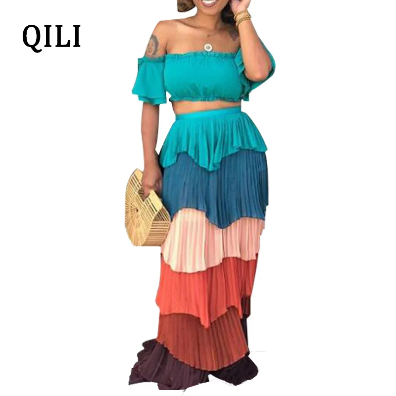 QILI New Arrivals Bandage Dress for Women Off Shoulder Cascading Ruffles Two Piece Dresses Fashion Casual Party Long Dress
QILI New Arrivals Bandage Dress for Women Off Shoulder Cascading Ruffles Two Piece Dresses Fashion Casual Party Long Dress