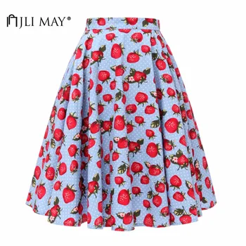 JLI MAY Vintage 50s Strawberry Printed Chic Skirt Summer Women Retro Elegant Party Formal Midi A-Line Robe Clothes Korean Style
JLI MAY Vintage 50s Strawberry Printed Chic Skirt Summer Women Retro Elegant Party Formal Midi A-Line Robe Clothes Korean Style