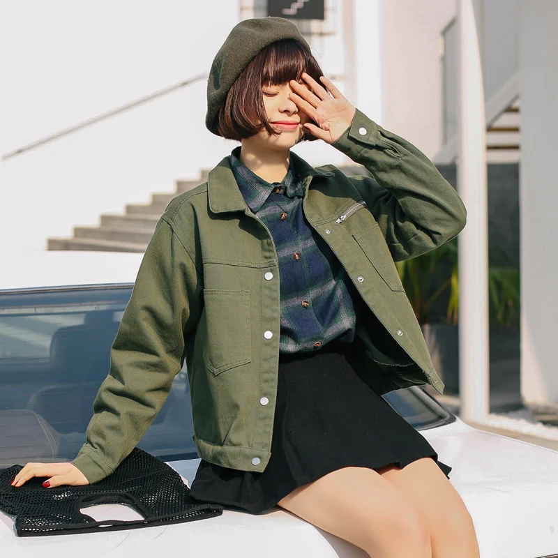 Coat female 2019 autumn new fashion casual loose wild long-sleeved denim short jacket temperament elegant women's clothing
Coat female 2019 autumn new fashion casual loose wild long-sleeved denim short jacket temperament elegant women's clothing