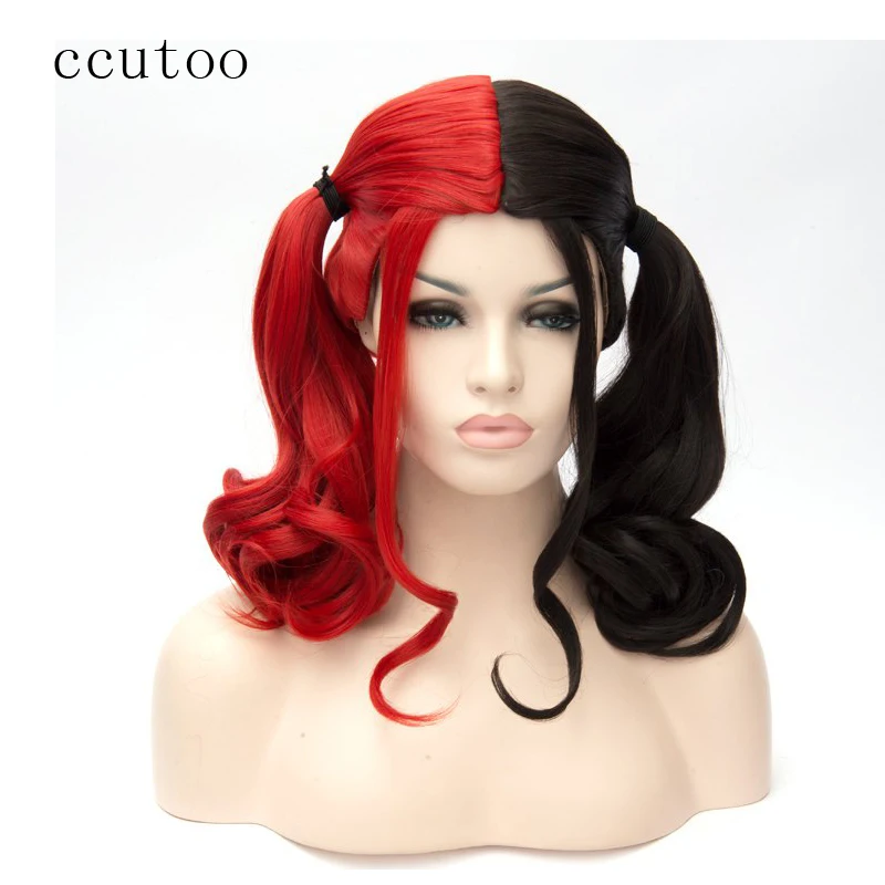 ccutoo Batman Suicide Squad Harley Quinn 45cm Half Red and Black Curly Synthetic Cosplay Wig For Costume Halloween Party
ccutoo Batman Suicide Squad Harley Quinn 45cm Half Red and Black Curly Synthetic Cosplay Wig For Costume Halloween Party