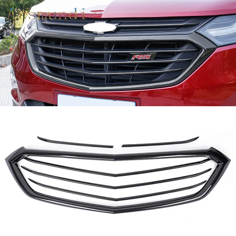 For Chevrolet Equinox 2017 2018 ABS Carbon fiber style Front Grille Grill Cover trim Decorative strips 6pcs set car styling
For Chevrolet Equinox 2017 2018 ABS Carbon fiber style Front Grille Grill Cover trim Decorative strips 6pcs set car styling