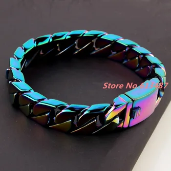 8.66" 15mm Colorful Design Casting Curb Cuban Link 316L Stainless Steel Bracelet Mens Chain Women Wholesale Jewelry Gift
8.66" 15mm Colorful Design Casting Curb Cuban Link 316L Stainless Steel Bracelet Mens Chain Women Wholesale Jewelry Gift