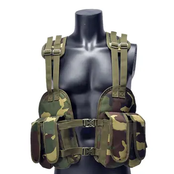 

/ Outdoor Tactical Chest Rig Adjustable Padded Modular Military Vest Mag Pouch Magazine Holder Bag Platform Earth / Camouflage