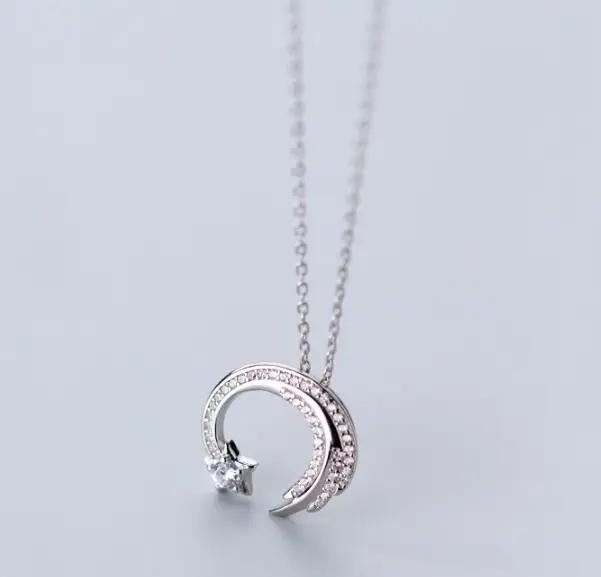 100% real 925 Sterling Silver Fine Jewelry Star & Moon Crescent Necklace Pendant GTLX1814
100% real 925 Sterling Silver Fine Jewelry Star & Moon Crescent Necklace Pendant GTLX1814