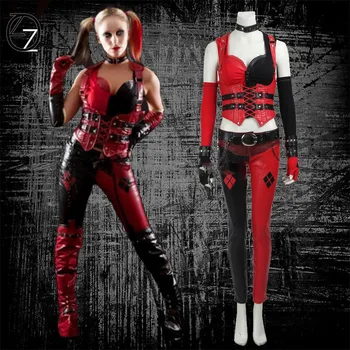 Batman Arkham Asylum Harley Quinn Sexy Costume Carnival Halloween Cosplay Girl Outfit Party Dress Dark Knight Suit for Women
Batman Arkham Asylum Harley Quinn Sexy Costume Carnival Halloween Cosplay Girl Outfit Party Dress Dark Knight Suit for Women