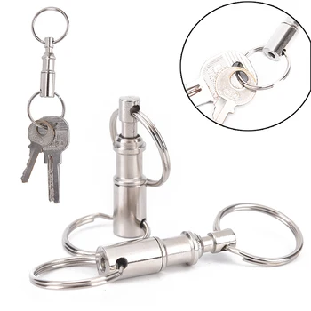 2pcs Outdoor Dual Detachable Pull Apart Quick Release Keychain Key Rings Keyfob Split Snap Lock Holder Steel Removable key chain
2pcs Outdoor Dual Detachable Pull Apart Quick Release Keychain Key Rings Keyfob Split Snap Lock Holder Steel Removable key chain