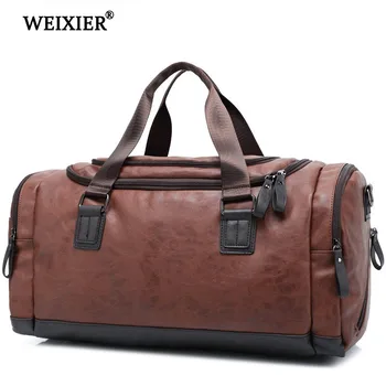 WEIXIER Classic Design PU Men's Leisure Travel Handbag Large Capacity Long Distance Solid Color Package Student School Handbag
WEIXIER Classic Design PU Men's Leisure Travel Handbag Large Capacity Long Distance Solid Color Package Student School Handbag