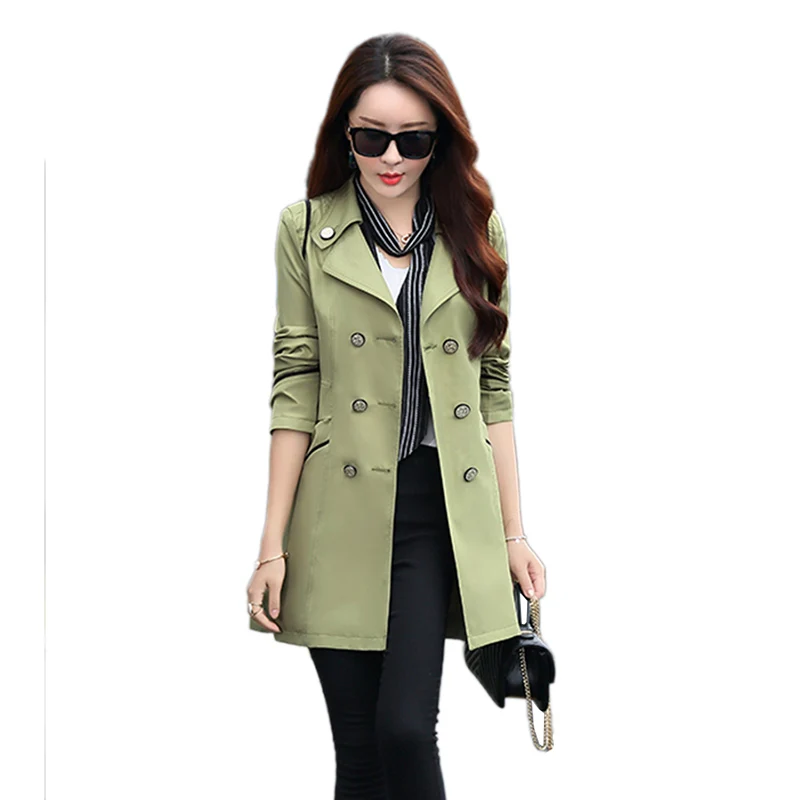 Large Size Female Windbreaker coats Mid Long Korean 2019 Spring Autumn New Solid color Double-breasted Casual Jacket Women NO727
Large Size Female Windbreaker coats Mid Long Korean 2019 Spring Autumn New Solid color Double-breasted Casual Jacket Women NO727