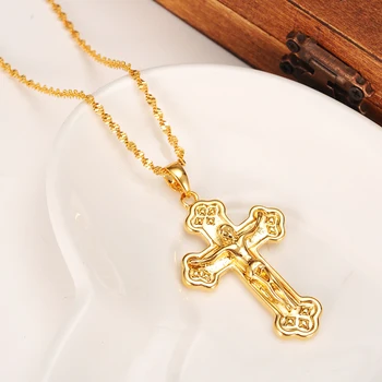 Bangrui Cross Crucifix Jesus Piece Pendant & Necklace Gold Color Copper Men Chain Christian Jewelry Gifts Vintage
Bangrui Cross Crucifix Jesus Piece Pendant & Necklace Gold Color Copper Men Chain Christian Jewelry Gifts Vintage