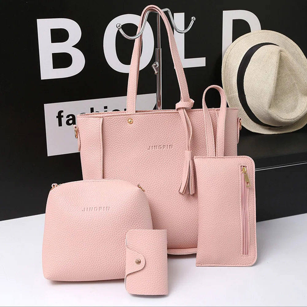 2019 4pcs Women Tote Bag Sets Leather Handbag Shoulder Bags Zipper Crossbody Bag Ladies Large Capacity New Casual Handbags Soft
2019 4pcs Women Tote Bag Sets Leather Handbag Shoulder Bags Zipper Crossbody Bag Ladies Large Capacity New Casual Handbags Soft