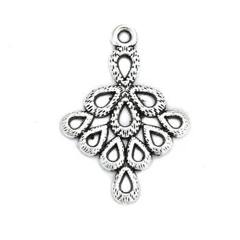 Doreen Box Vintage Zinc Alloy Connectors Rhombus Antique Silver Color Drop-Shaped DIY Gifts 23mm( 7/8") x 17mm( 5/8"), 100 PCs 
Doreen Box Vintage Zinc Alloy Connectors Rhombus Antique Silver Color Drop-Shaped DIY Gifts 23mm( 7/8") x 17mm( 5/8"), 100 PCs