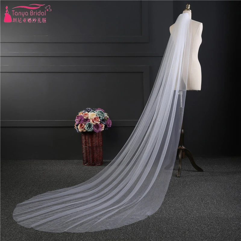 2018 Simple One Layer Tulle Wedding Veils 3m Length White/Ivory/Champagne Bridal Veil With Cmb Fashion Cut Edge Cheap ZV001
2018 Simple One Layer Tulle Wedding Veils 3m Length White/Ivory/Champagne Bridal Veil With Cmb Fashion Cut Edge Cheap ZV001