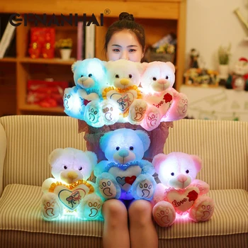 1pc 25/30cm cute LED glowing Teddy bear plush toy stuffed soft lighting Heart Bear dolls for children kids birthday gift
1pc 25/30cm cute LED glowing Teddy bear plush toy stuffed soft lighting Heart Bear dolls for children kids birthday gift