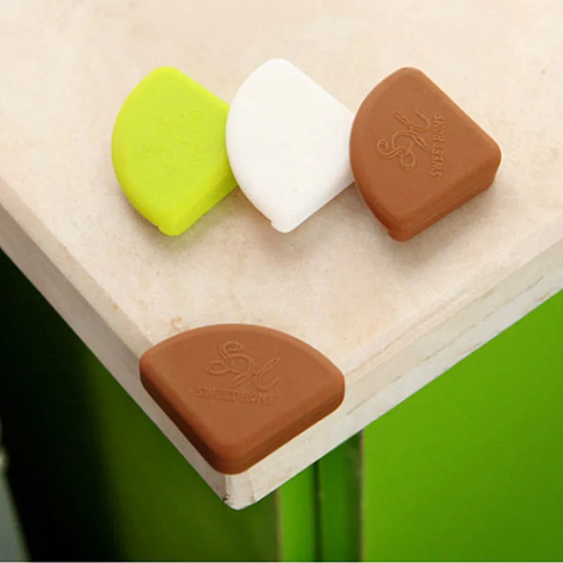 Image 12 PCS PVC Soft Baby Children Kids Safe Bed Table Desk Corner Protector Cover Furniture Accessories White Green Coffee