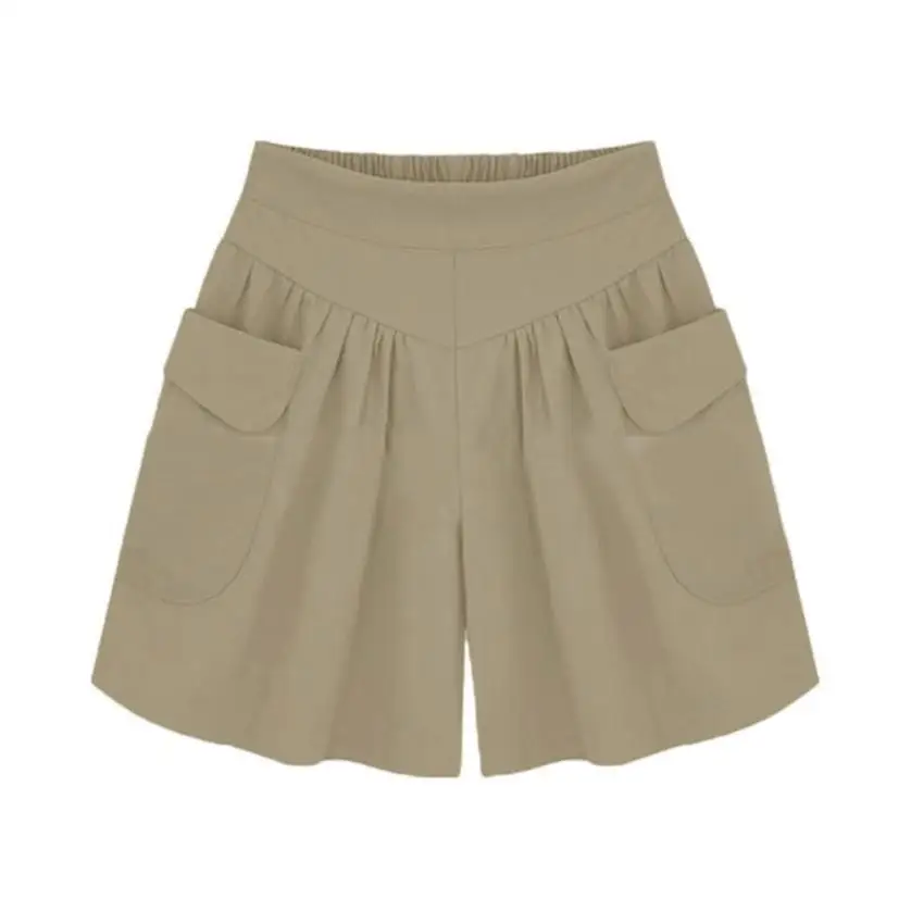 Summer Loose Plus Size Shorts Fashion Women Cotton Loose Casual Solid High Elastic Waist Femme #450
Summer Loose Plus Size Shorts Fashion Women Cotton Loose Casual Solid High Elastic Waist Femme #450