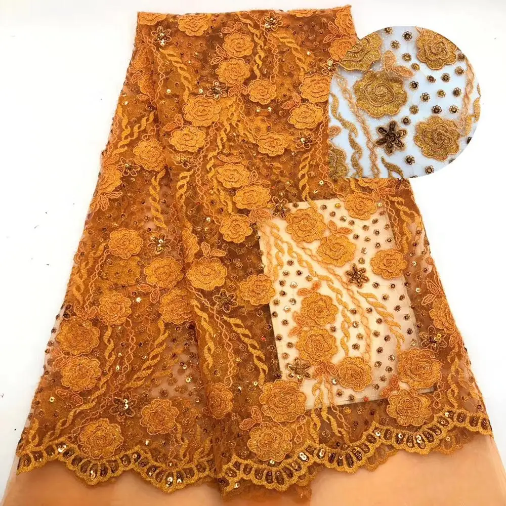 French lace fabric 5yds/pce burnt orange sequins thread mesh fabrics women gorgeous luxury exclusive party event bright dress
French lace fabric 5yds/pce burnt orange sequins thread mesh fabrics women gorgeous luxury exclusive party event bright dress